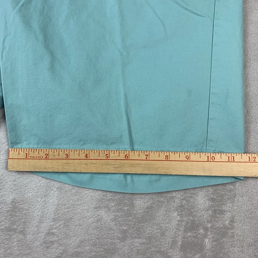 Peter Millar Shorts Mens 40 Green Golf Pima Cotton Flat Front Chino Casual